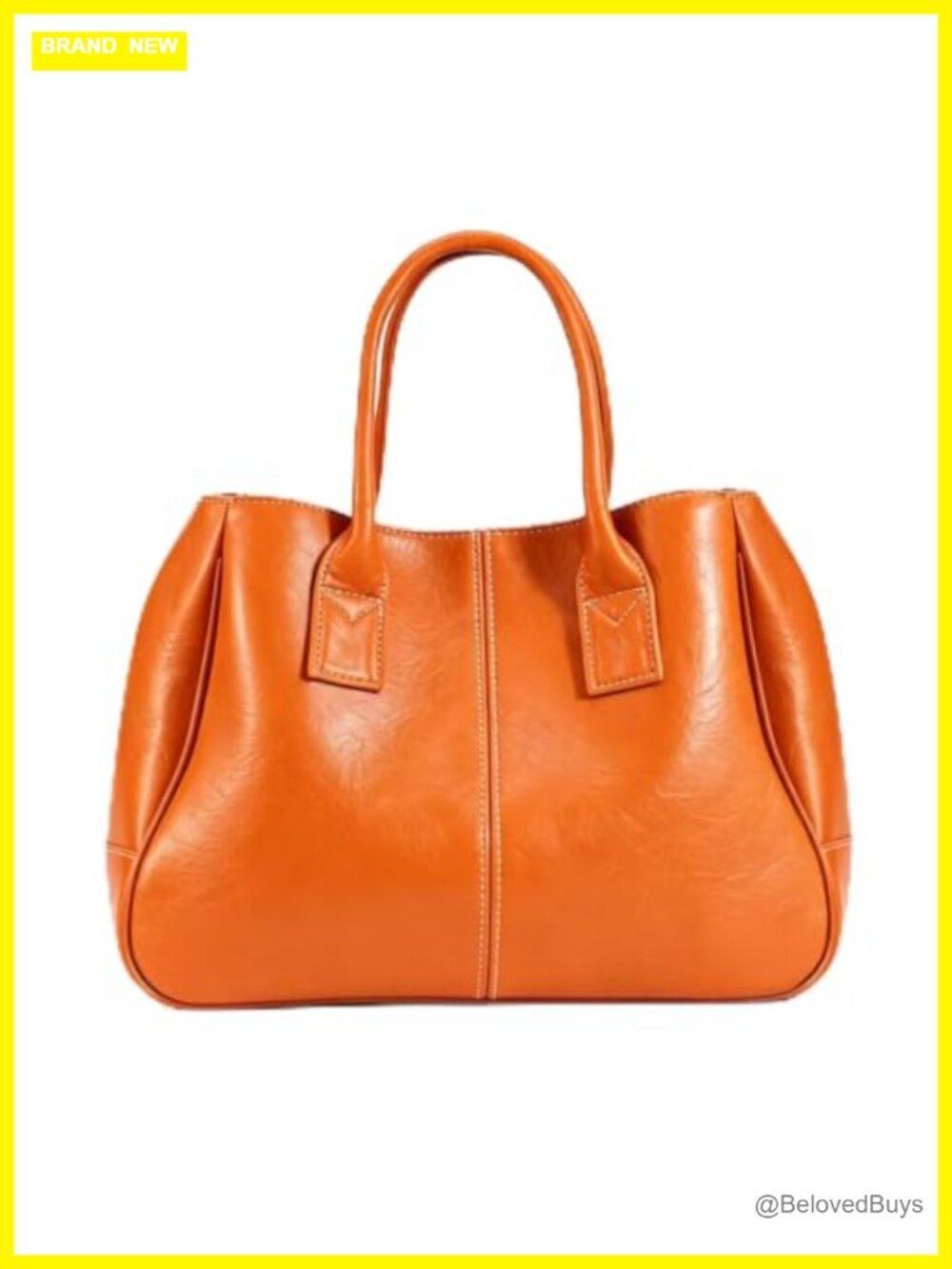 Vintage PU Leather Tote Bag Large Top Handle Satchel Multi Compartment Work Bag